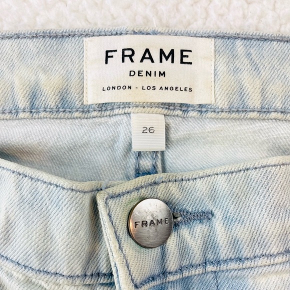 FRAME DENIM • Cloud Blue Tie Dye Le High Straight Leg Jeans - Picture 9 of 16